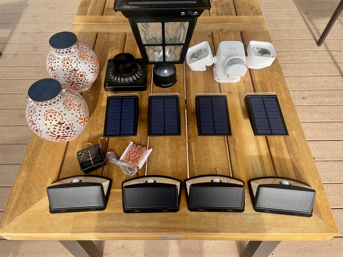 The Best Outdoor Solar Lights on a picnic on a deck