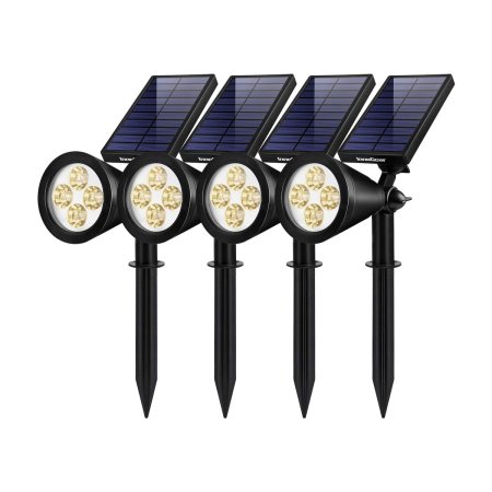  4 InnoGear Upgraded 2-in-1 Solar Lights on a white background