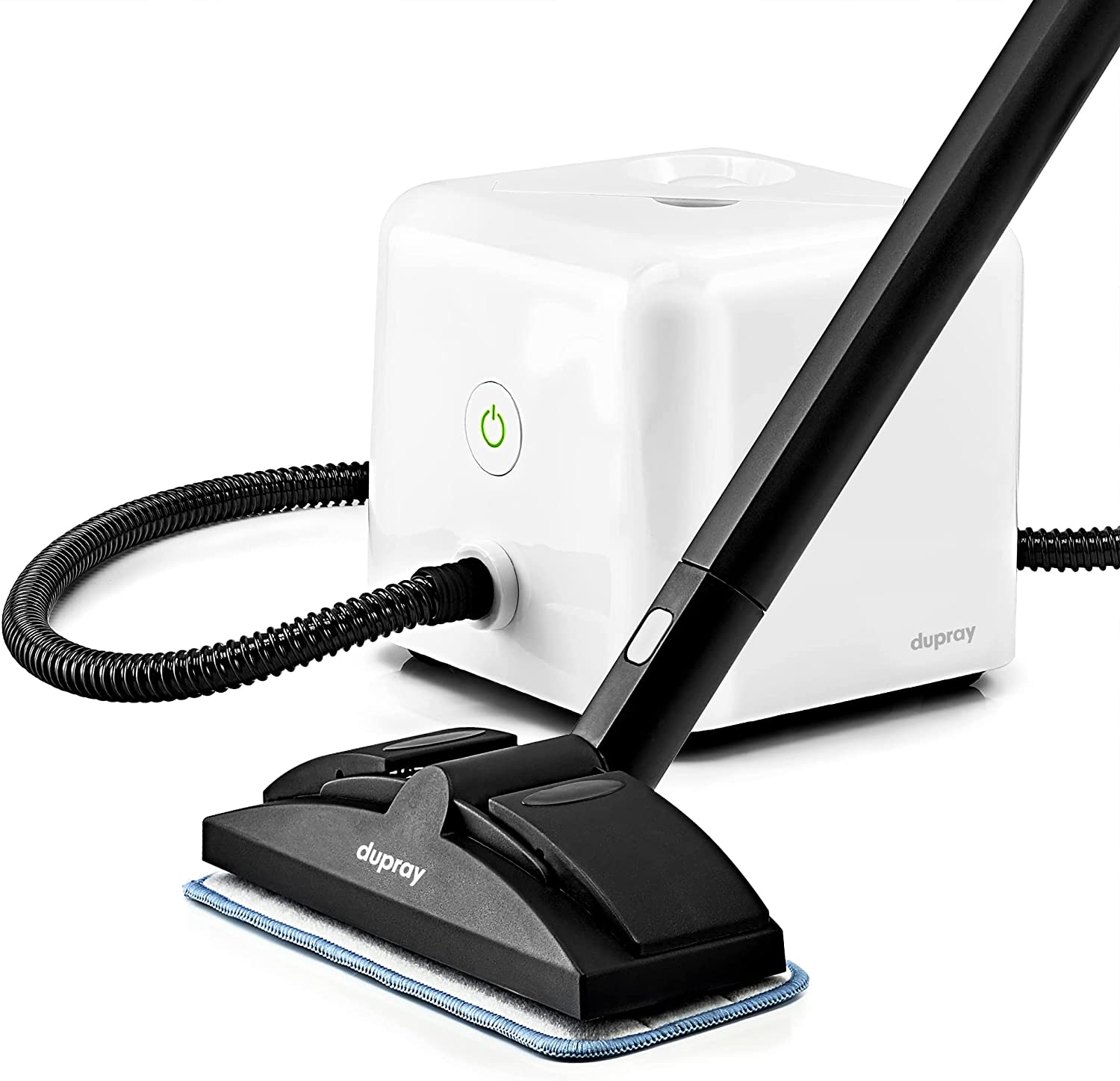 Steam cleaner on a white background.