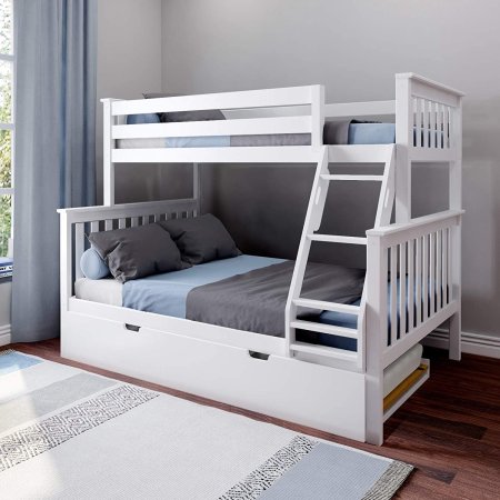  The Best Trundle Beds Option: Max & Lily Twin-Over-Full Bunk Bed With Trundle