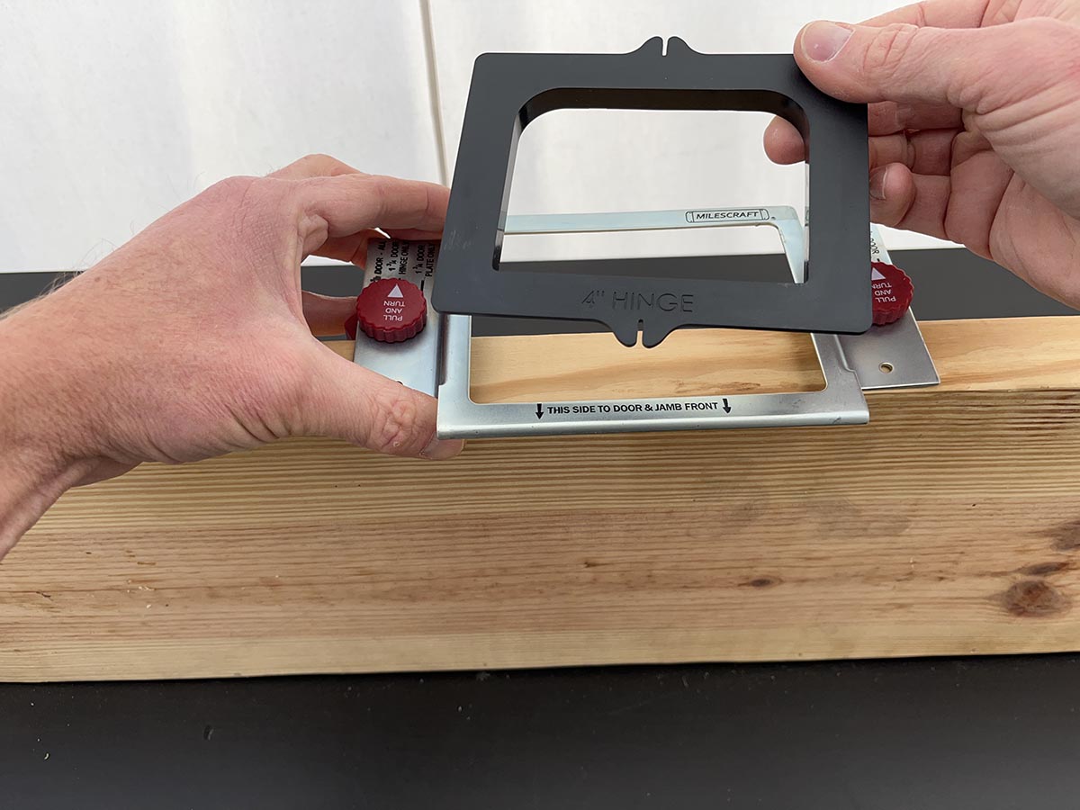 The Best Door Hinge Jig MilesCraft hinge jig set up