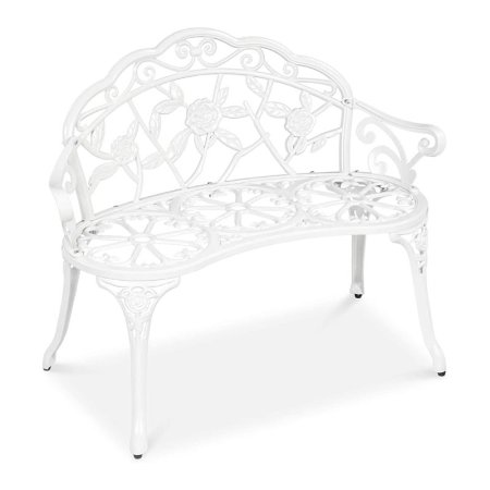  Best Choice Products Steel Garden Bench on a white background