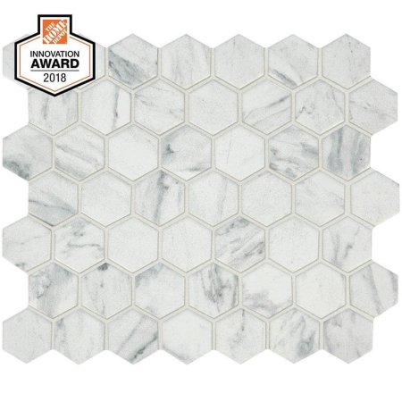  The Best Tiles for Shower Walls Option: Lifeproof Carrara Ceramic Hexagon Mosaic Tile