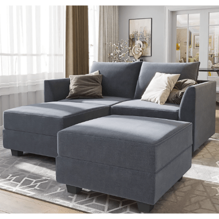  The Best Sectionals for Small Spaces Option: Honbay Sectional Loveseat Sofa with Chaise