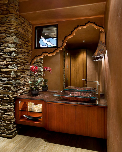 Custom bathroom mirror and sink