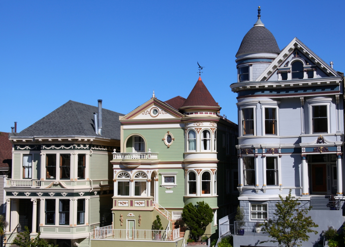 old houses - three victorian homes