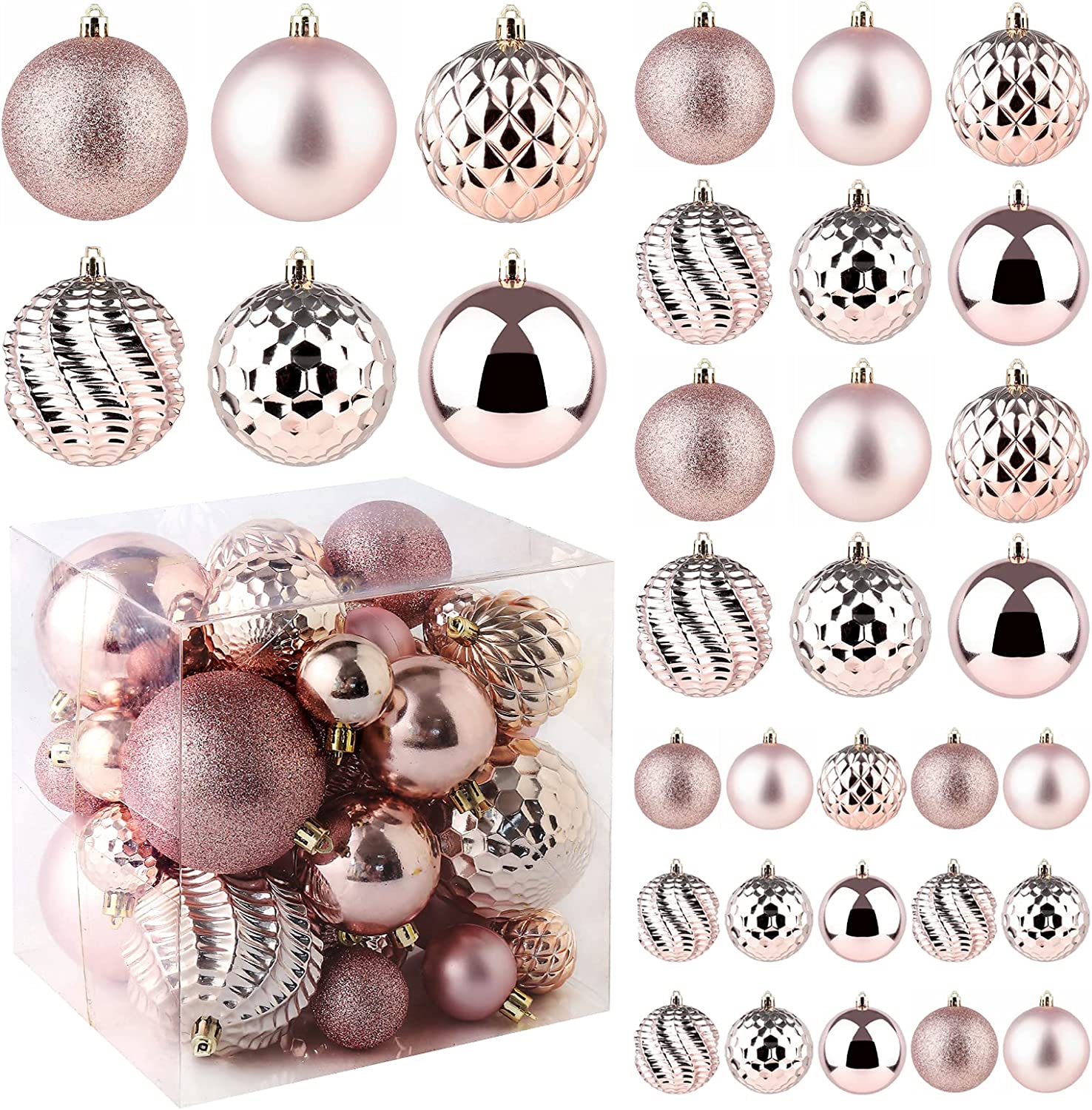 Amazon-christmas-decor-rosegold-ornaments