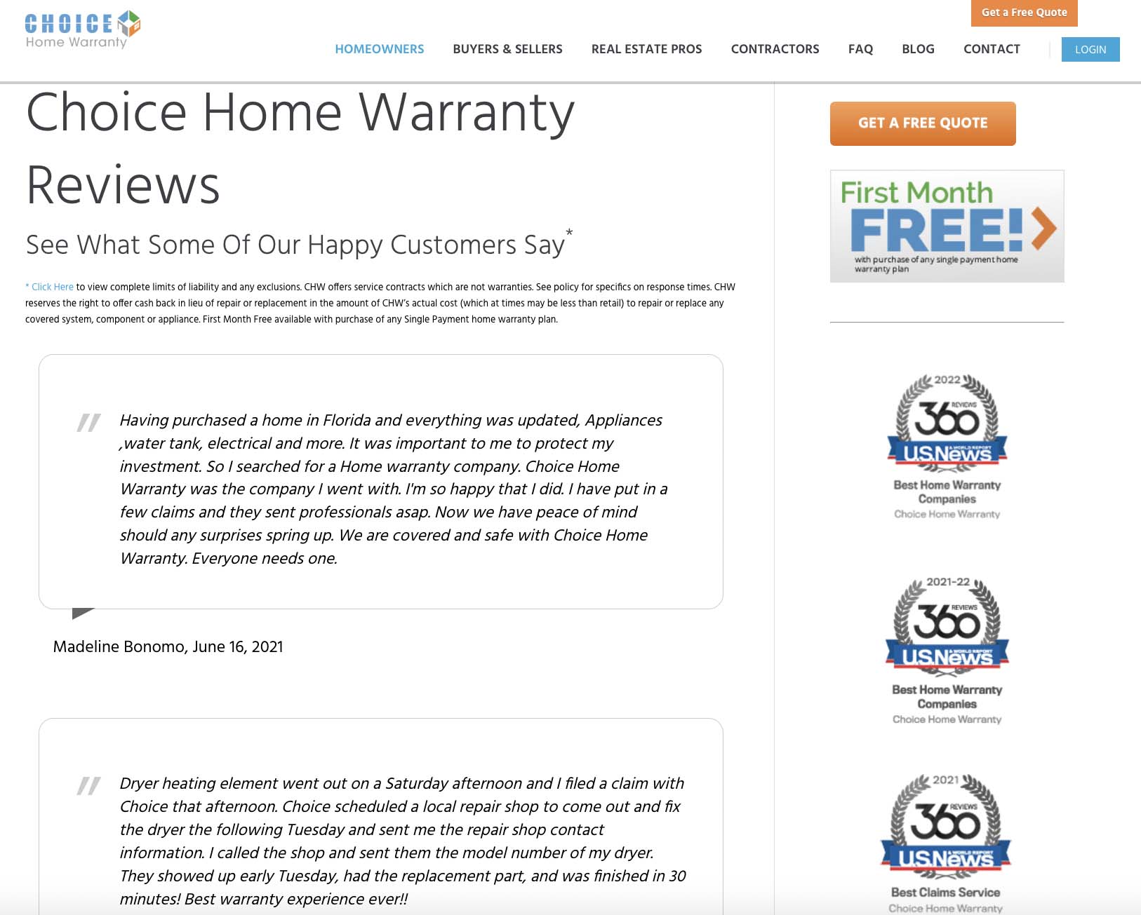 Choice Home Warranty Review