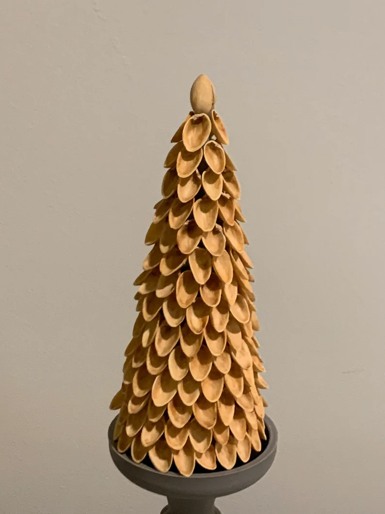 Etsy christmas tree alternatives pistachio shell tree