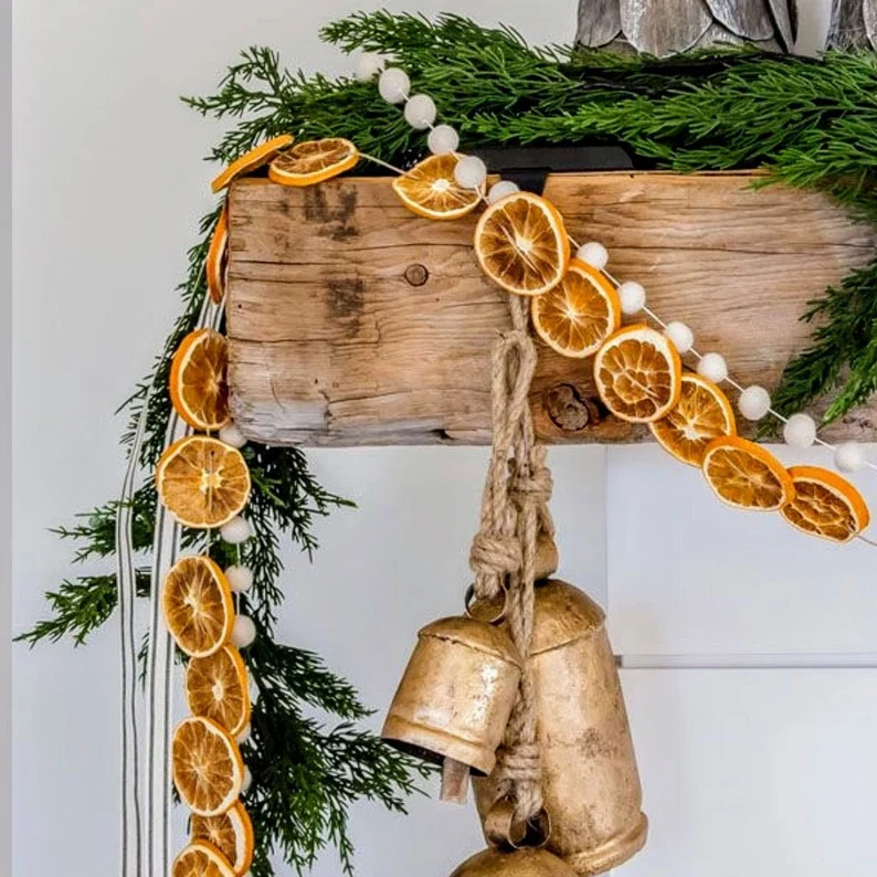 Etsy winter decor ideas citrus garland