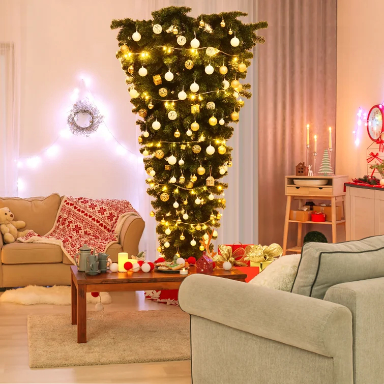 Wayfair christmas tree alternatives upside down tree