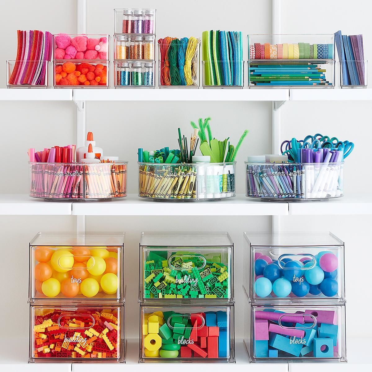 craft room ideas - organized craft supplies