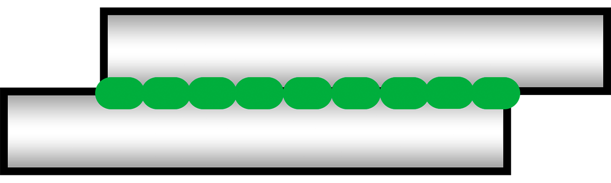 types of welds - seam weld illustration