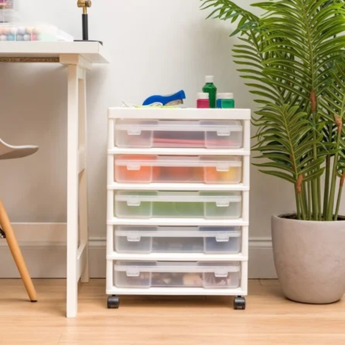 craft room ideas - drawer on wheels