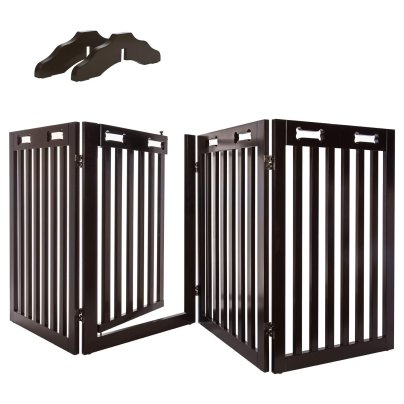 The Best Dog Gates Option: Arf Pets Free Standing Wood Dog Gate