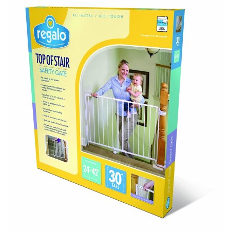  The Best Dog Gates Option: Regalo Top of Stairs Baby Gate