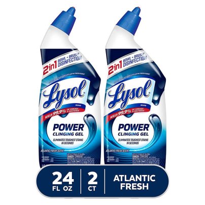 A 2-pack of the Lysol Power Toilet Bowl Cleaner on a white background.