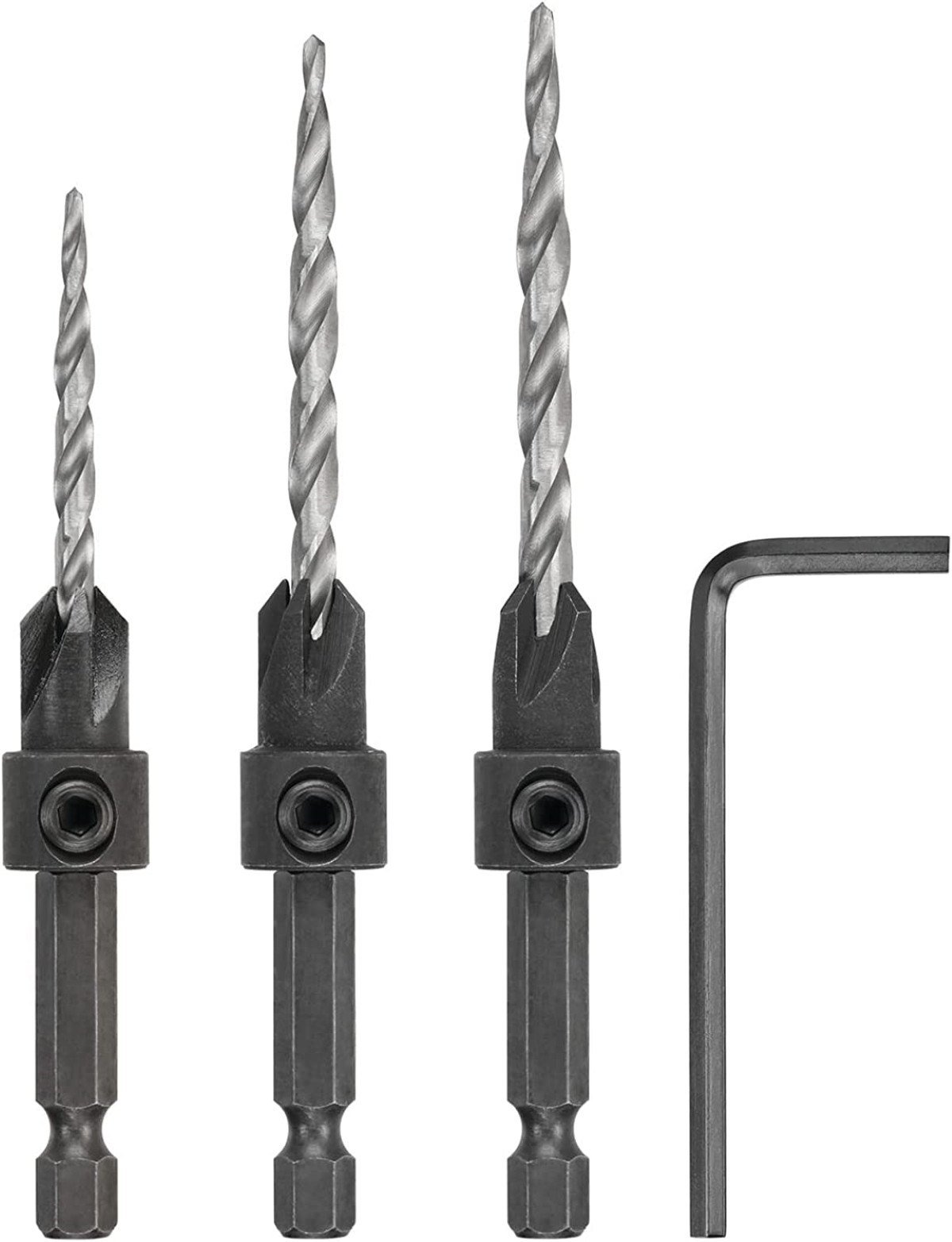 useful power drill attachments - countersink drill bit set