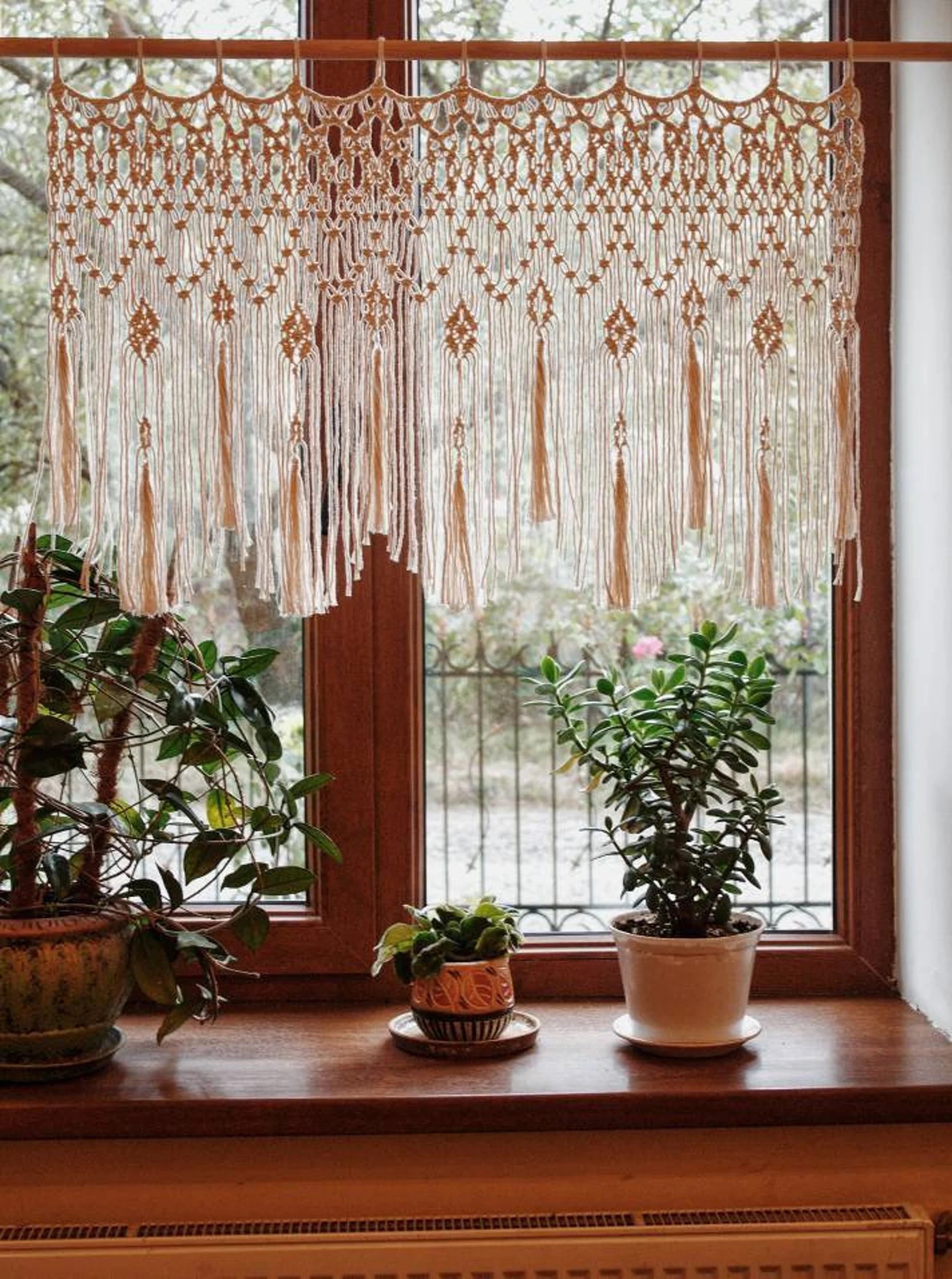 Etsy ways to dress up a window macrame hanging