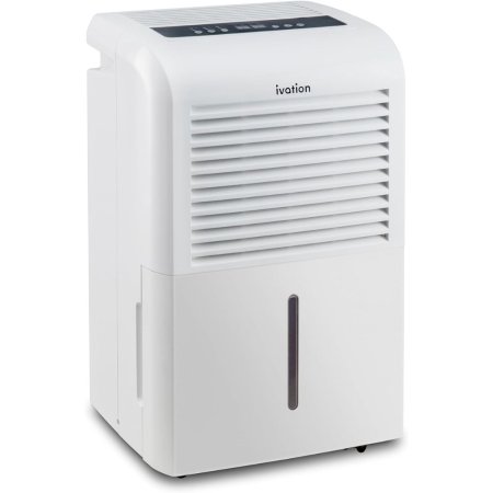  Ivation 70-Pint Large-Capacity Dehumidifier With Pump on white background