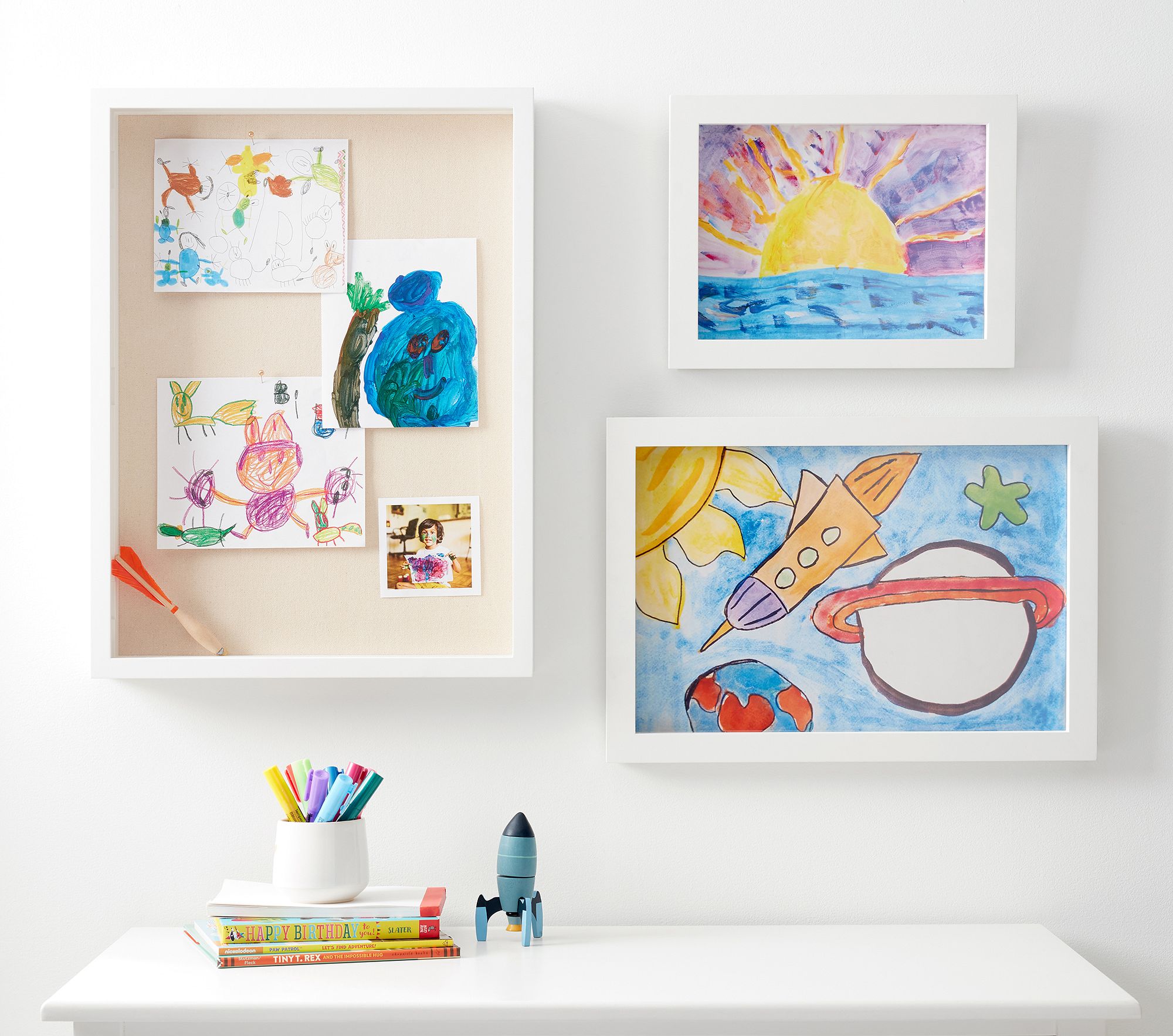 Pottery Barn Kids Wall Decor Idea gallery-art-display-frames-xl