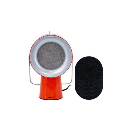  Red AirHood Wired Kitchen Air Cleaner on white background