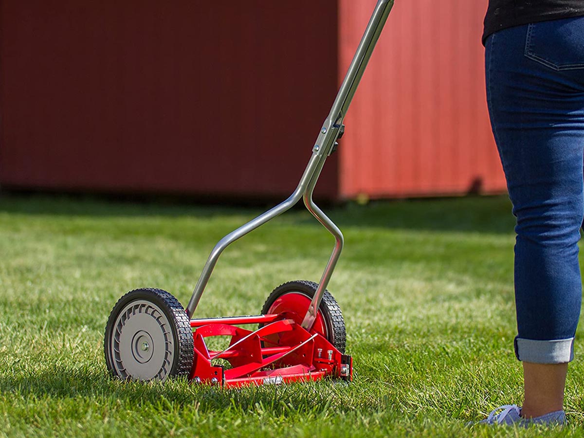  Great States 14-Inch Push Reel Lawn Mower + American Lawn Mower  Sharpening Kit : Patio, Lawn & Garden