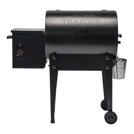  The Traeger Tailgater Portable Wood Pellet Grill on a white background.