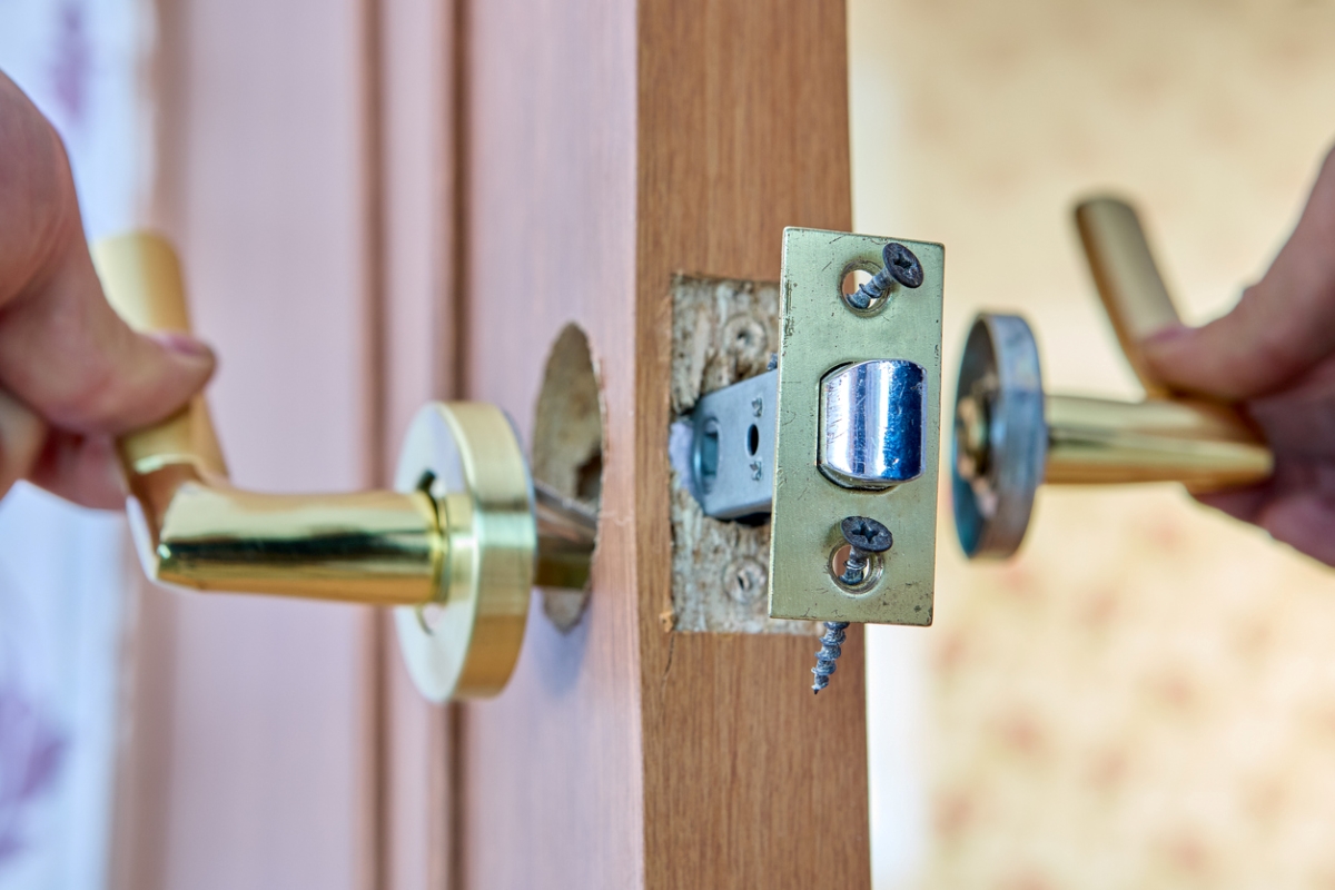 Broken door lock