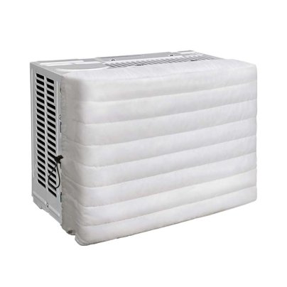 White Brivic Indoor Air Conditioner Cover for Window Unit on white background