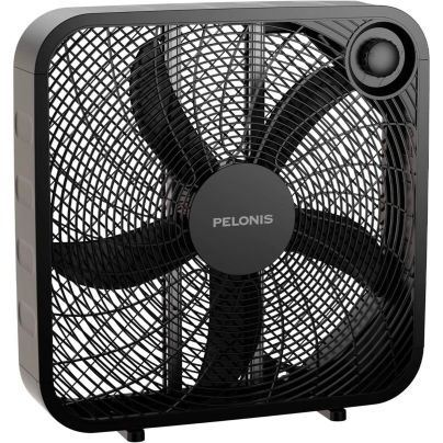 The Pelonis 20-Inch 3-Speed Box Fan on a white background