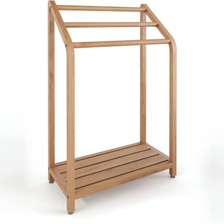  The Best Outdoor Towel Racks Option: AquaTeak Original Sula Versatile Teak Towel Rack