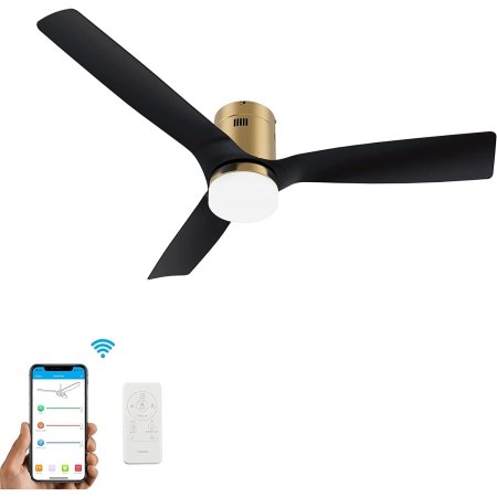  Smaair Striver 52-Inch Flush-Mount Smart Fan on a white background