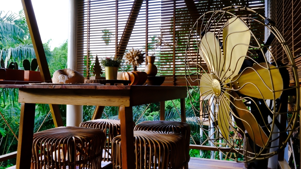 Fan on patio