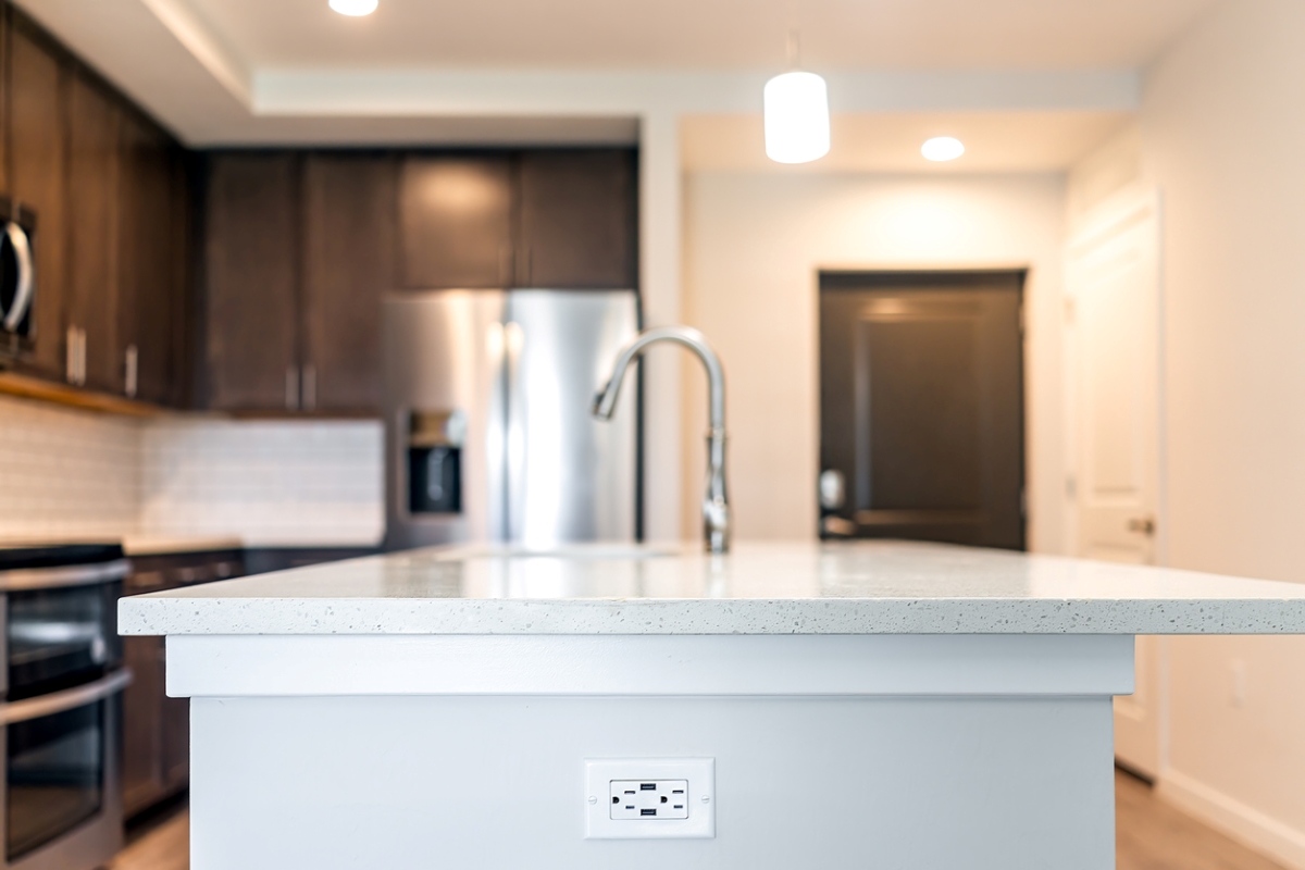 Outlets on side of kitchen island