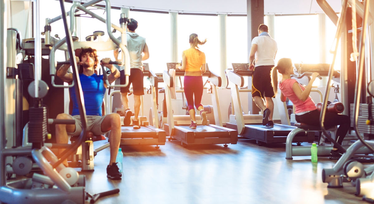 People working out at the gym