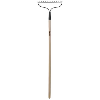 Anvil 51 Wood Handle Steel 14-Tine Bow Rake on white background