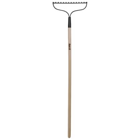  Anvil 51 Wood Handle Steel 14-Tine Bow Rake on white background