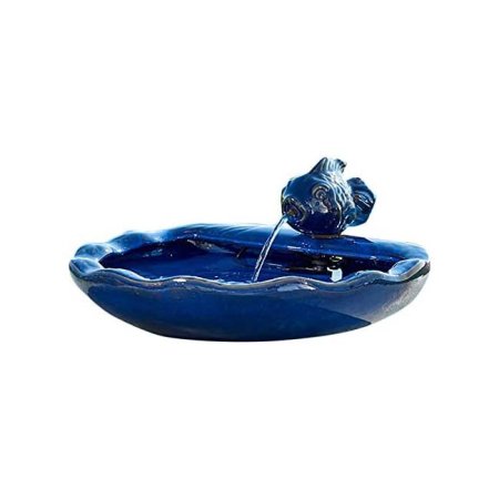  The Highland Dunes Simrah Ceramic Solar Water Fountain n a white background