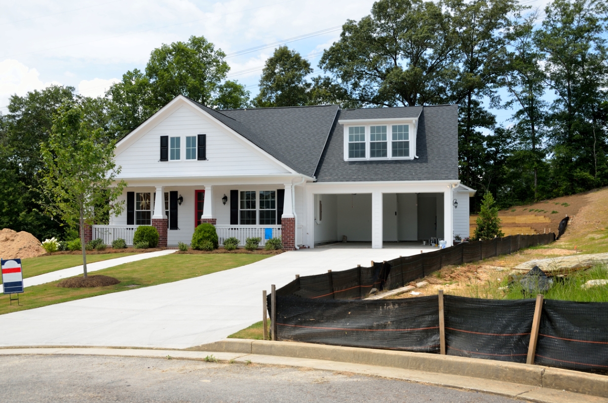 White new construction home in georgia