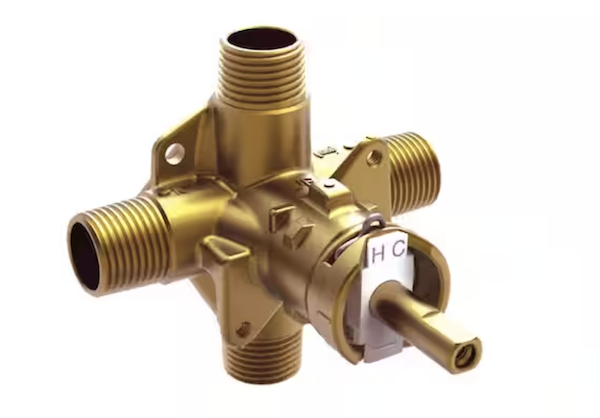 A mixing shower valve.