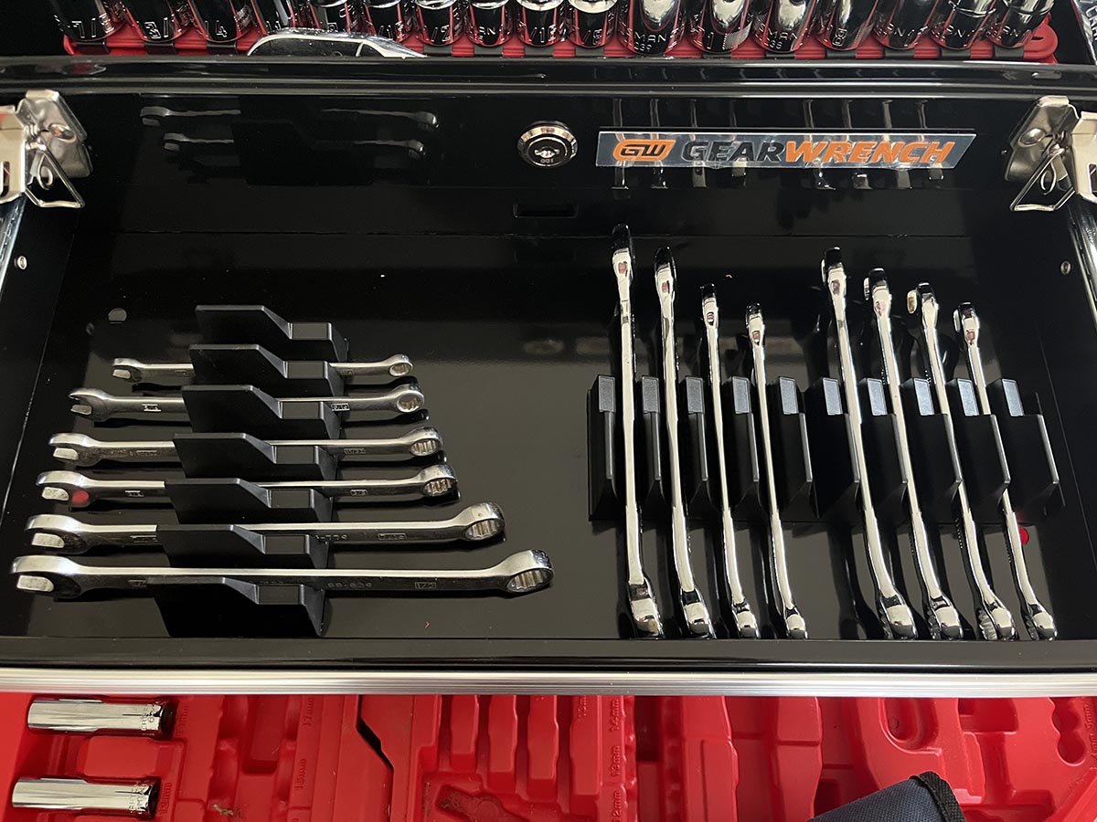 The Best Tool Box Organizer Option Ernst Manufacturing wrench organizer with wrenches inside