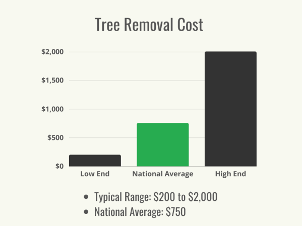 Visual 1 - HomeAdvisor - How Much Does it Cost to Remove a Tree - Cost Range + Average - July 2023