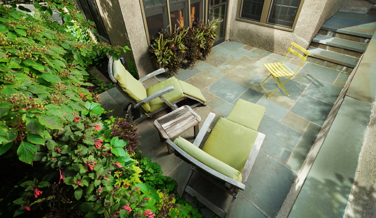 Urban tile patio