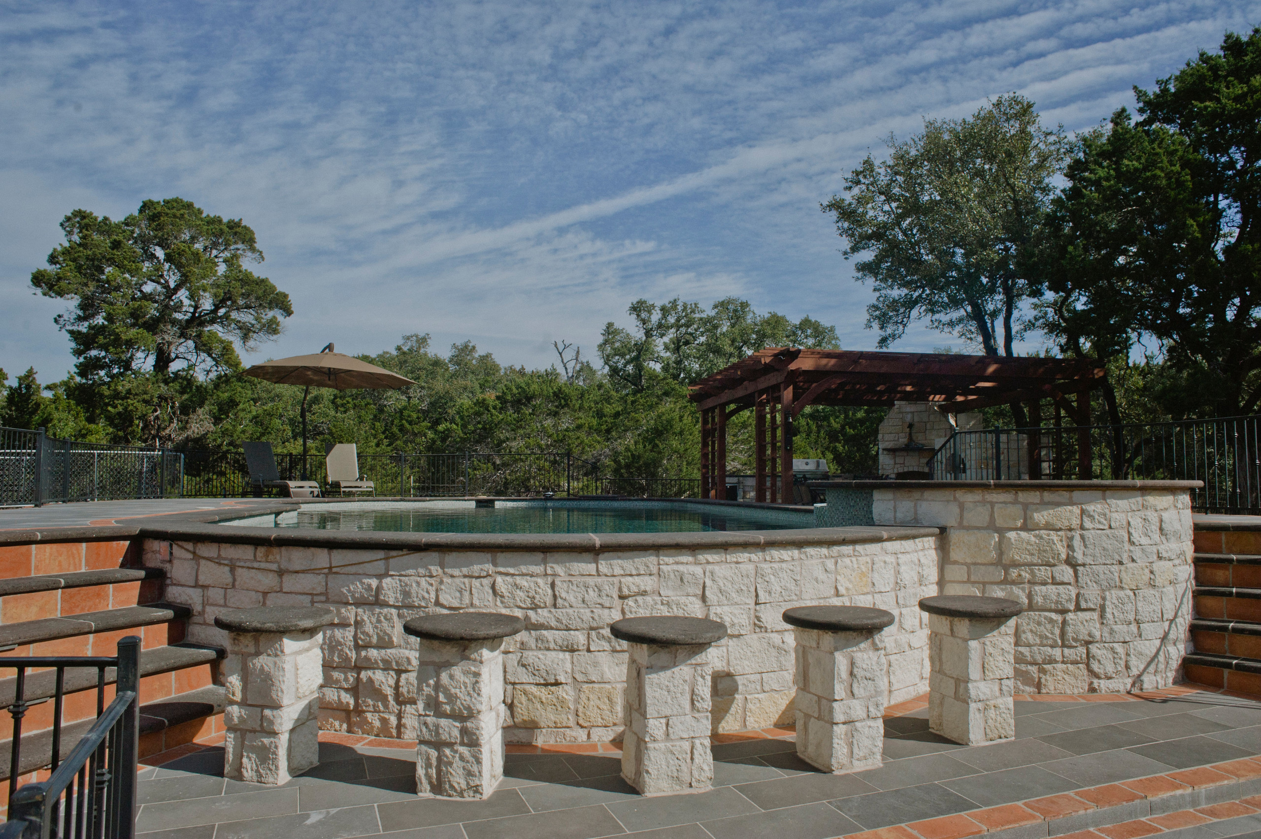 Spanish Style above ground pool