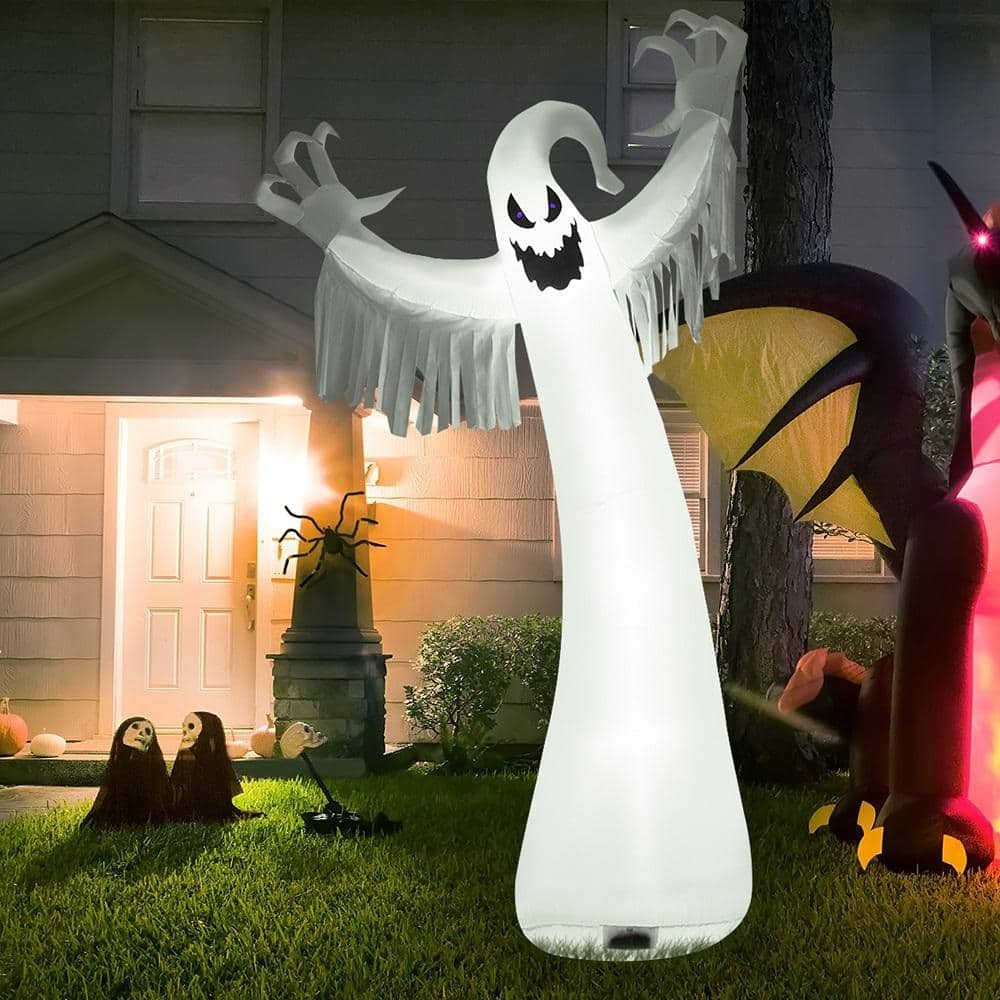 Meilleure option de décoration d'Halloween de grande taille Fantôme gonflable d'Halloween de 12 pieds