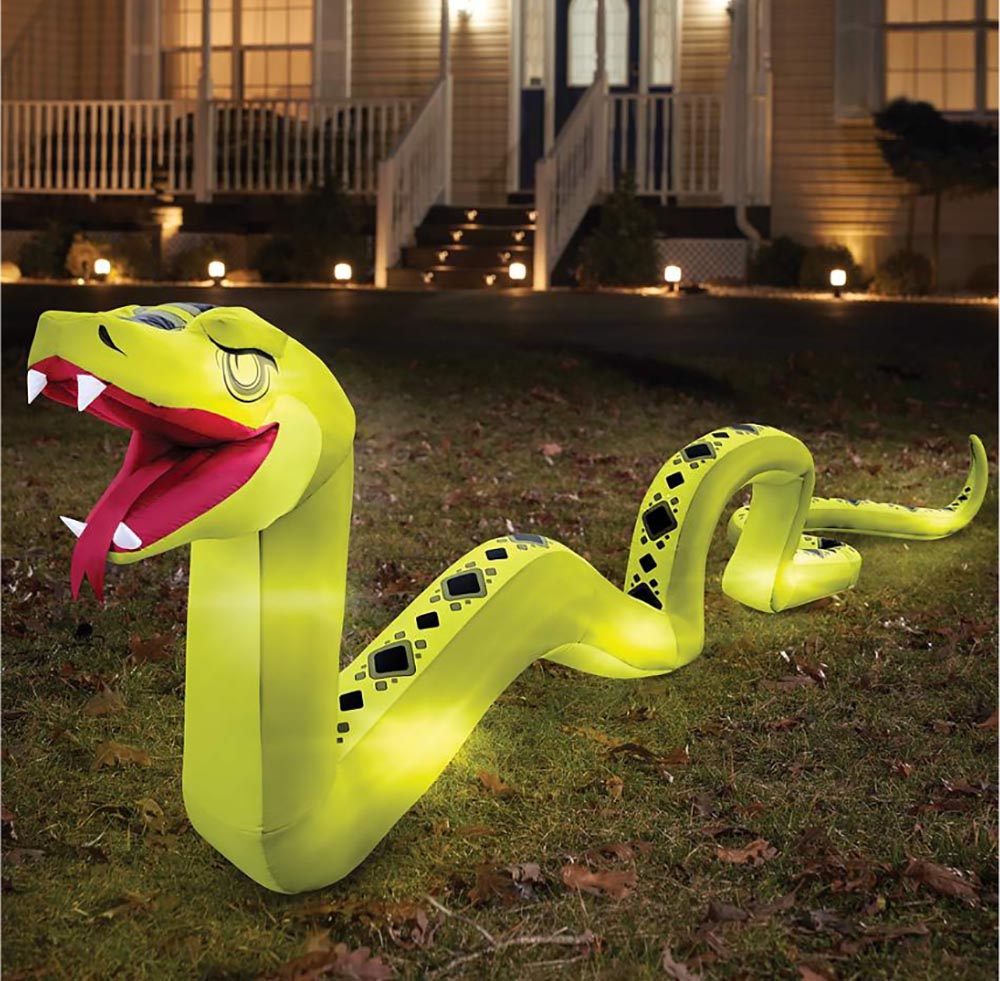 Meilleure option de décoration d'Halloween de grande taille Décoration gonflable en forme de serpent de 20 pieds