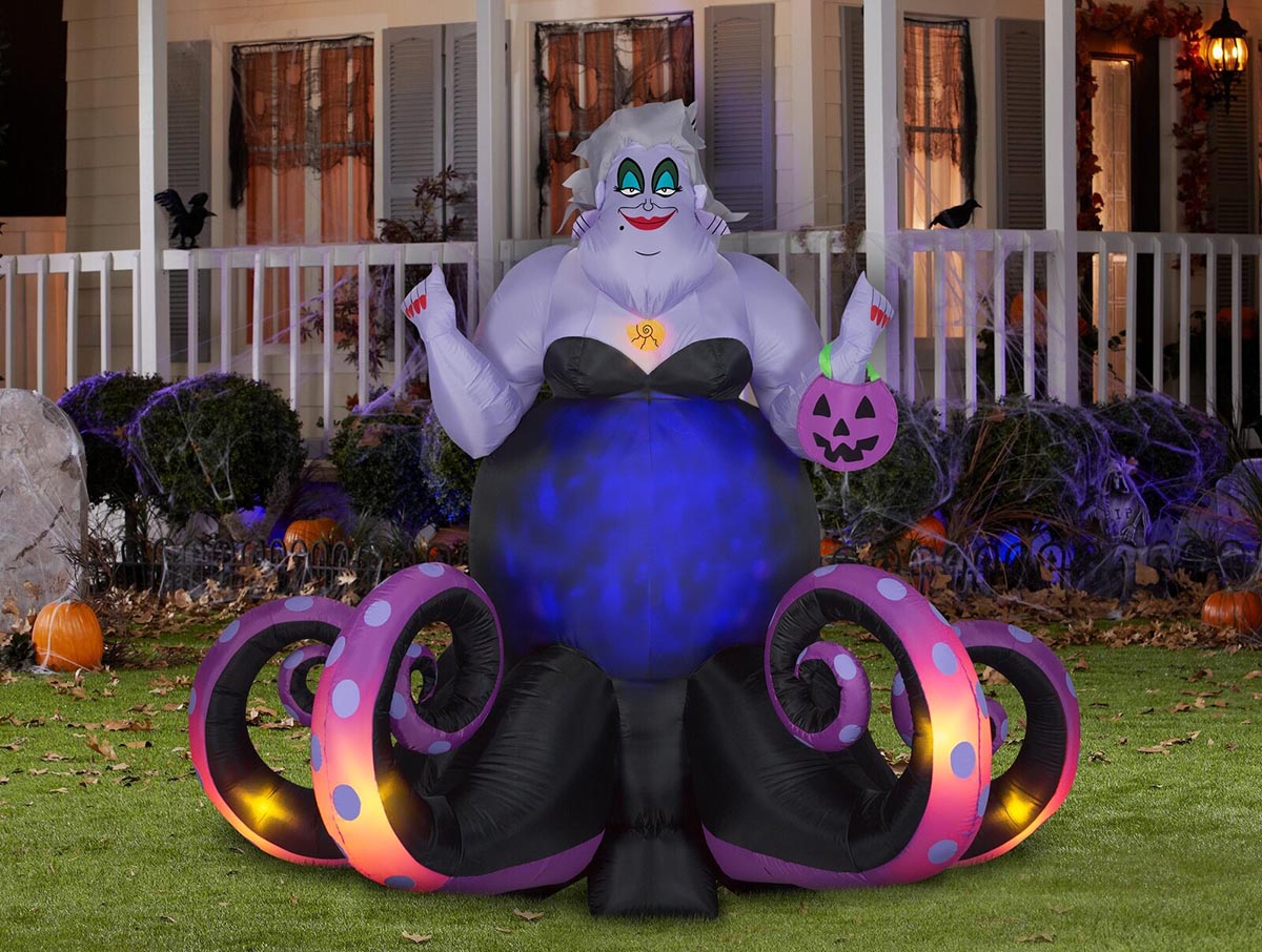 Meilleure option de décoration d'Halloween de grande taille Projection animée Disney Ursula gonflable