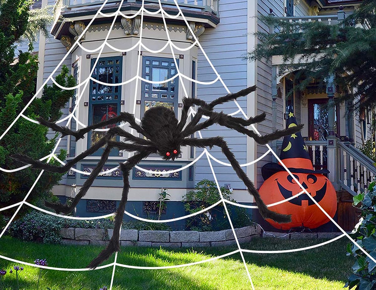 Meilleure option de décoration d'Halloween de grande taille Ocato 200 Halloween Spider Web