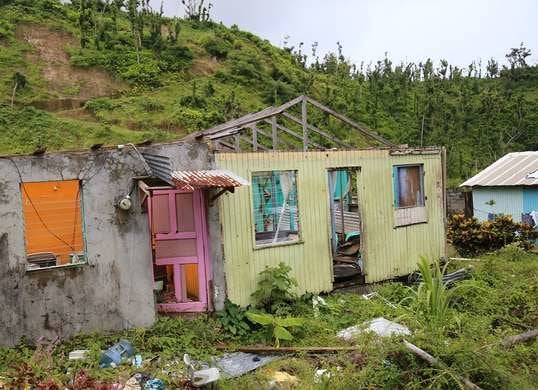 Damage in Puerto Rico from Hurricane Maria